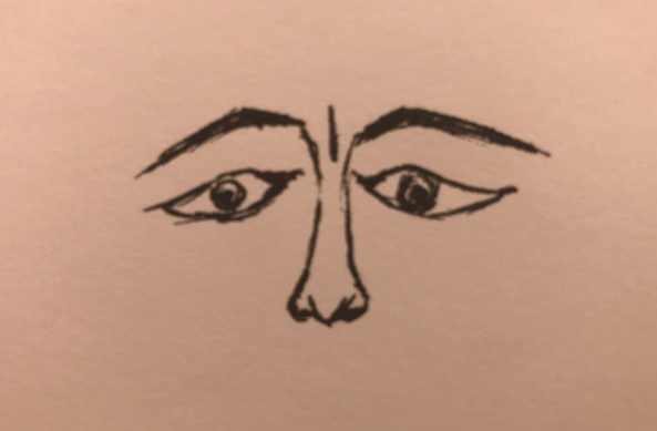 两眉之间印堂处有一竖纹,明晰可辩,被称为悬针纹,假如女人有此纹的话