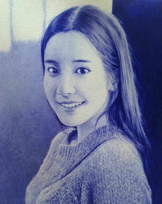 落笔无悔的圆珠笔绘画,满纸才华横溢的感觉