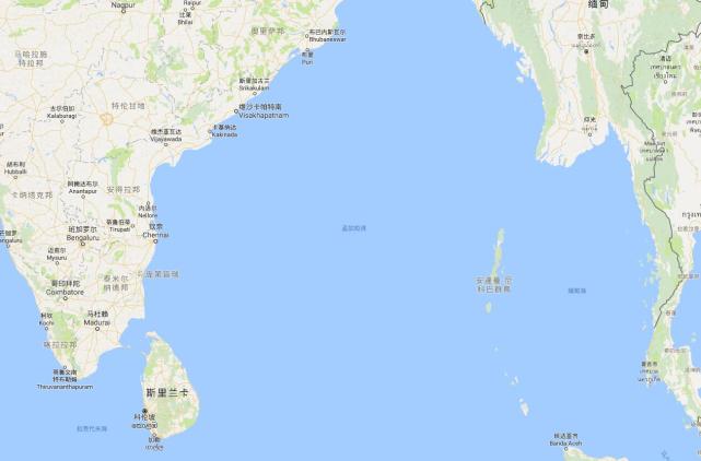 谷歌地图) 对于印度,美国和日本本月在孟加拉湾举行的"马拉巴尔"