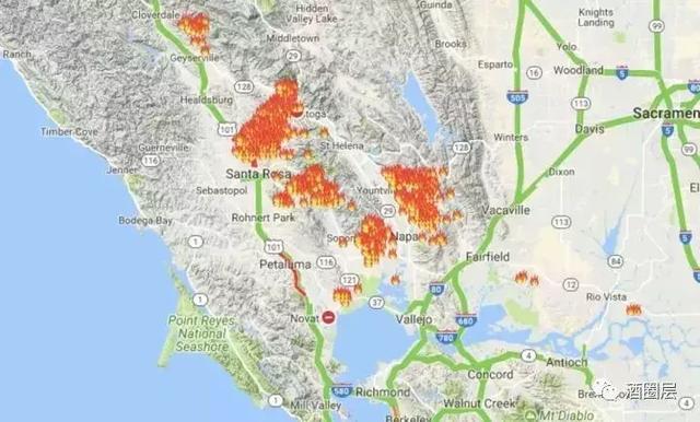 加州遭遇严重火灾!多个葡萄酒产区受灾,napa和sonoma图片